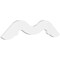 Ekena Millwork Pitch Midway Architectural Grade PVC Gable Pediment, 36"W x 15"H x 1"P (10/12) GPP036X015X100MID - alternate 1